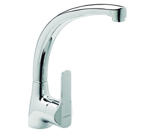 Grifo de cocina monomando caño conformado K8 Cromado